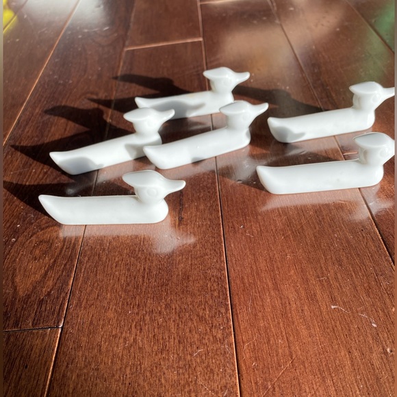 Set of 6 Duck Knife Rests Japan in box - Picture 5 of 8